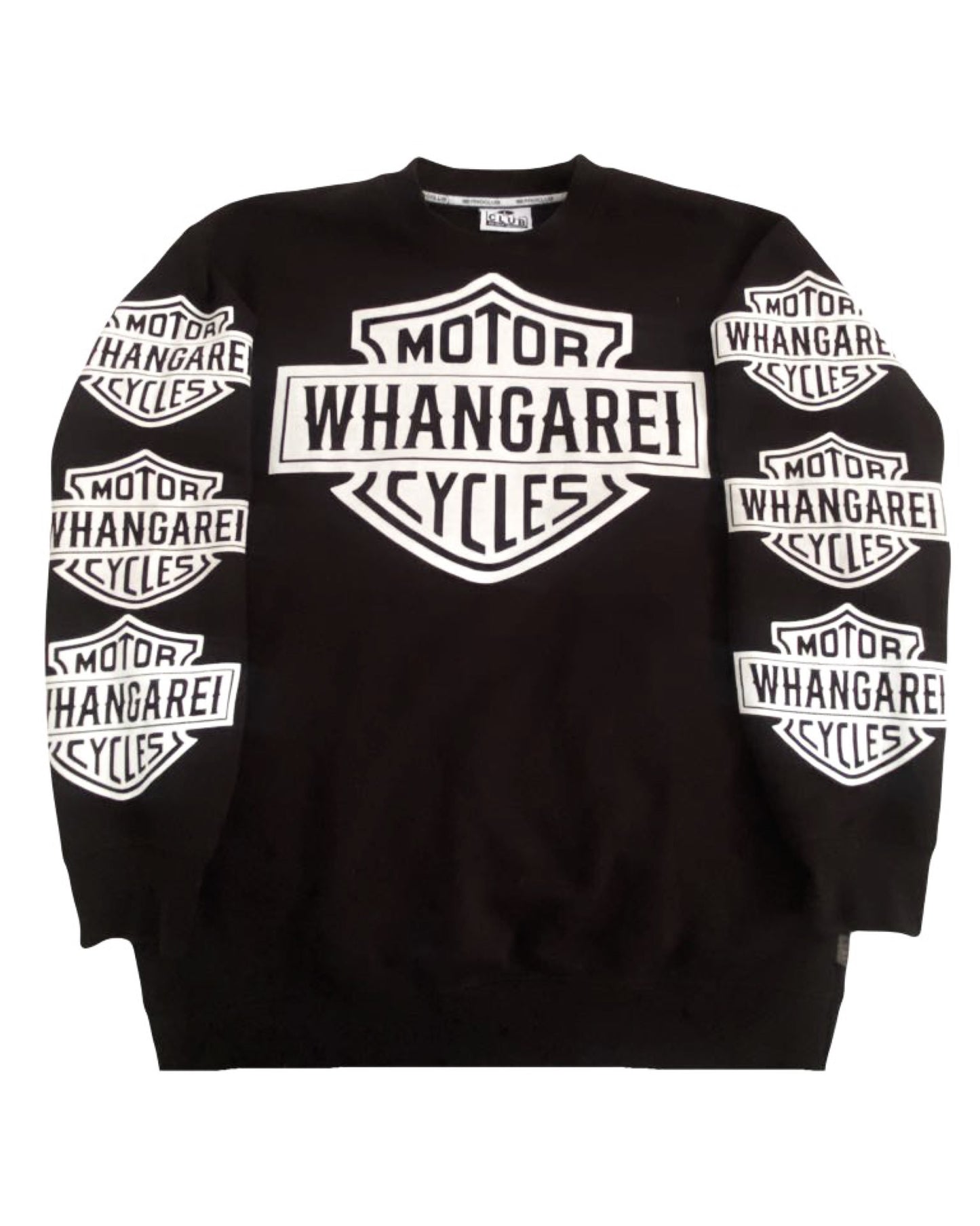 “WHG/MC” HEAVYWEIGHT CREW NECK SWEATER- BLACK