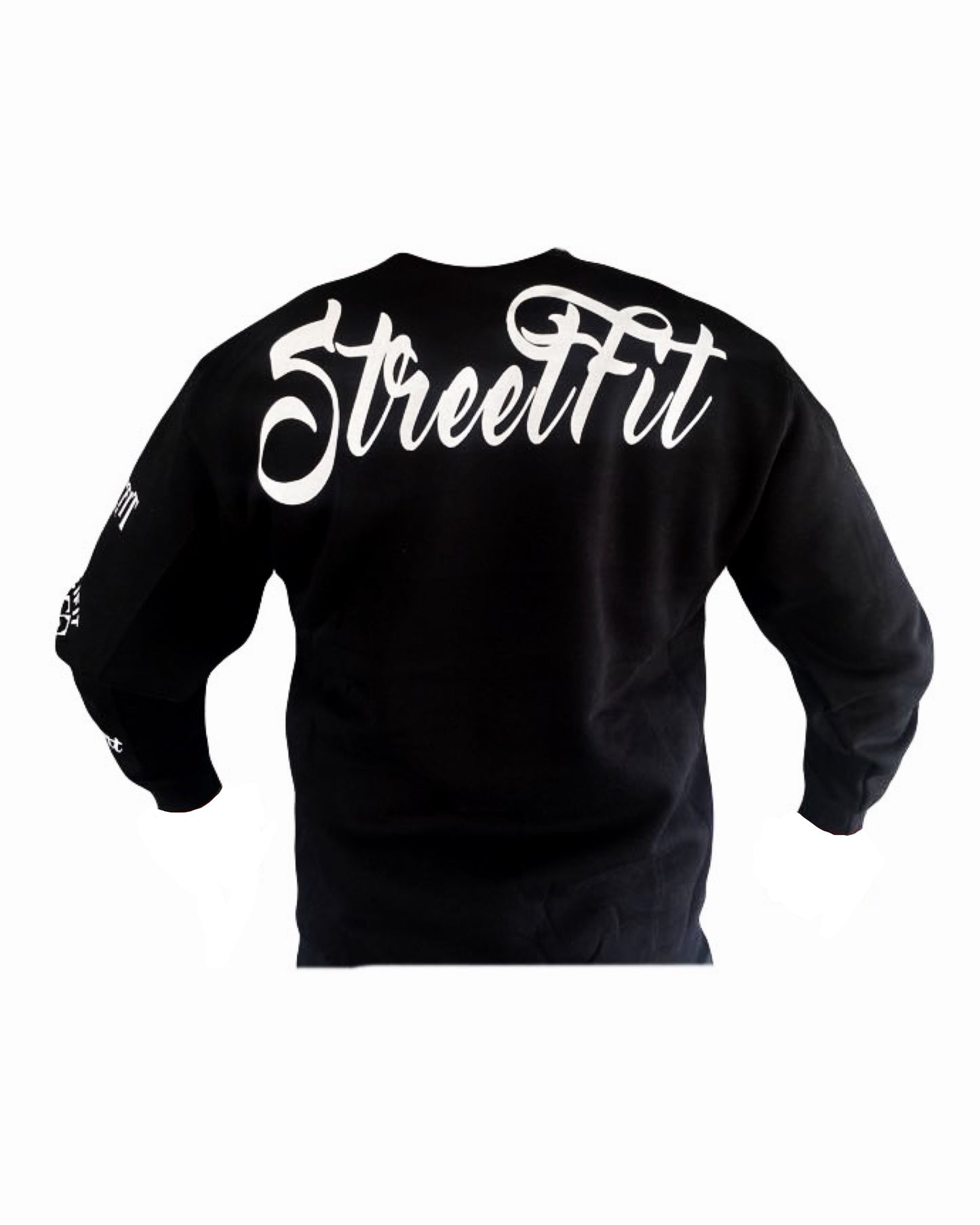 “STREETFIT.STYLE” HEAVYWEIGHT CREW NECK FLEECE SWEATER - BLACK