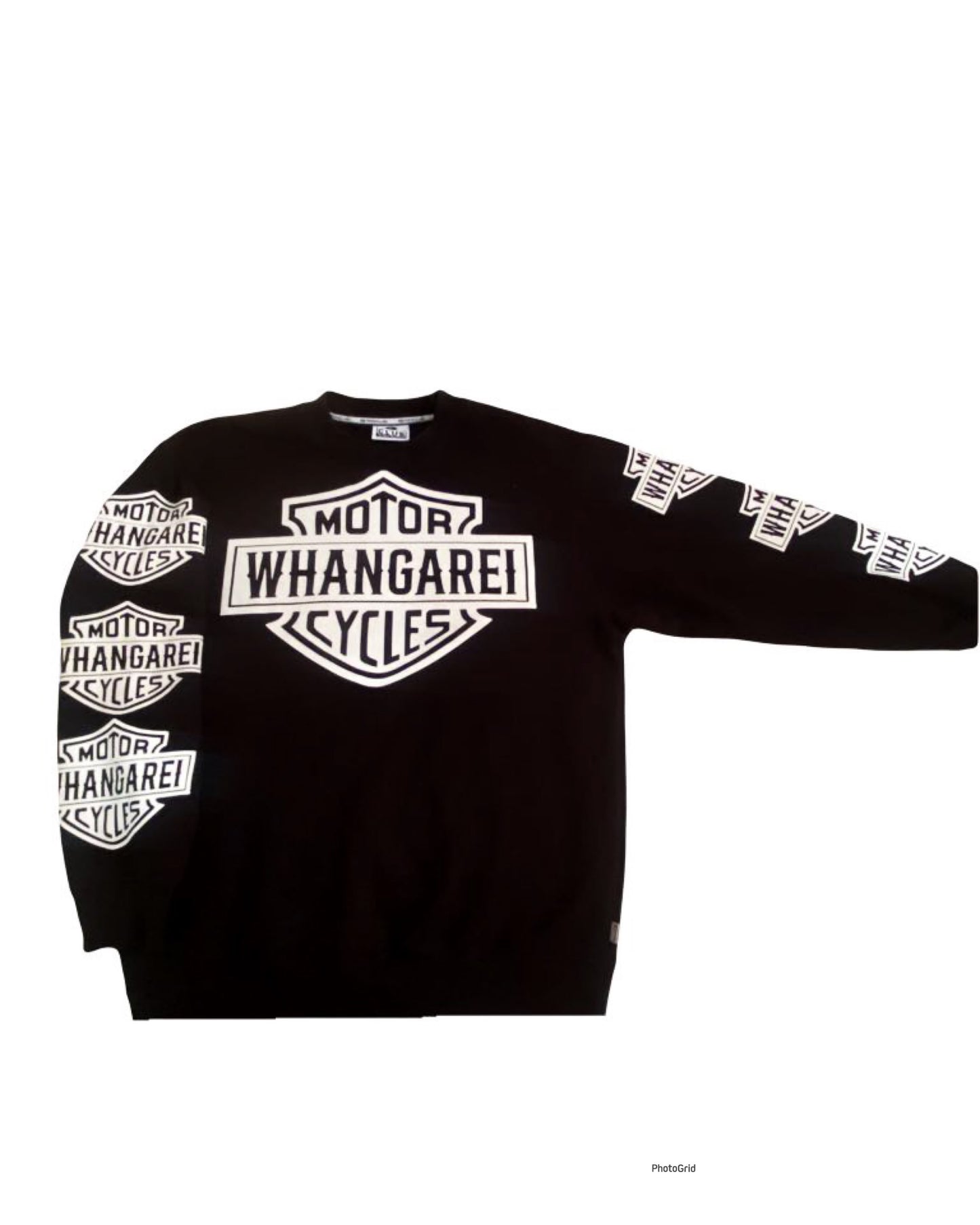 “WHG/MC” HEAVYWEIGHT CREW NECK SWEATER- BLACK